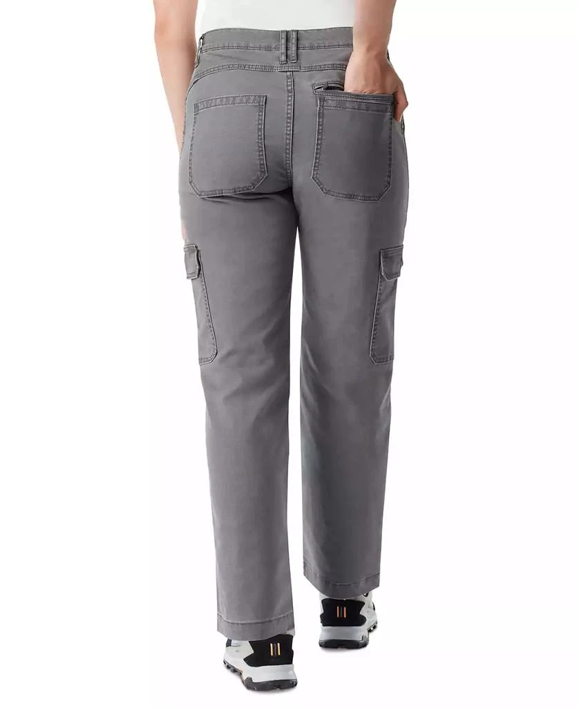 BASS OUTDOOR Women's High-Rise Canvas Cargo Pants 2