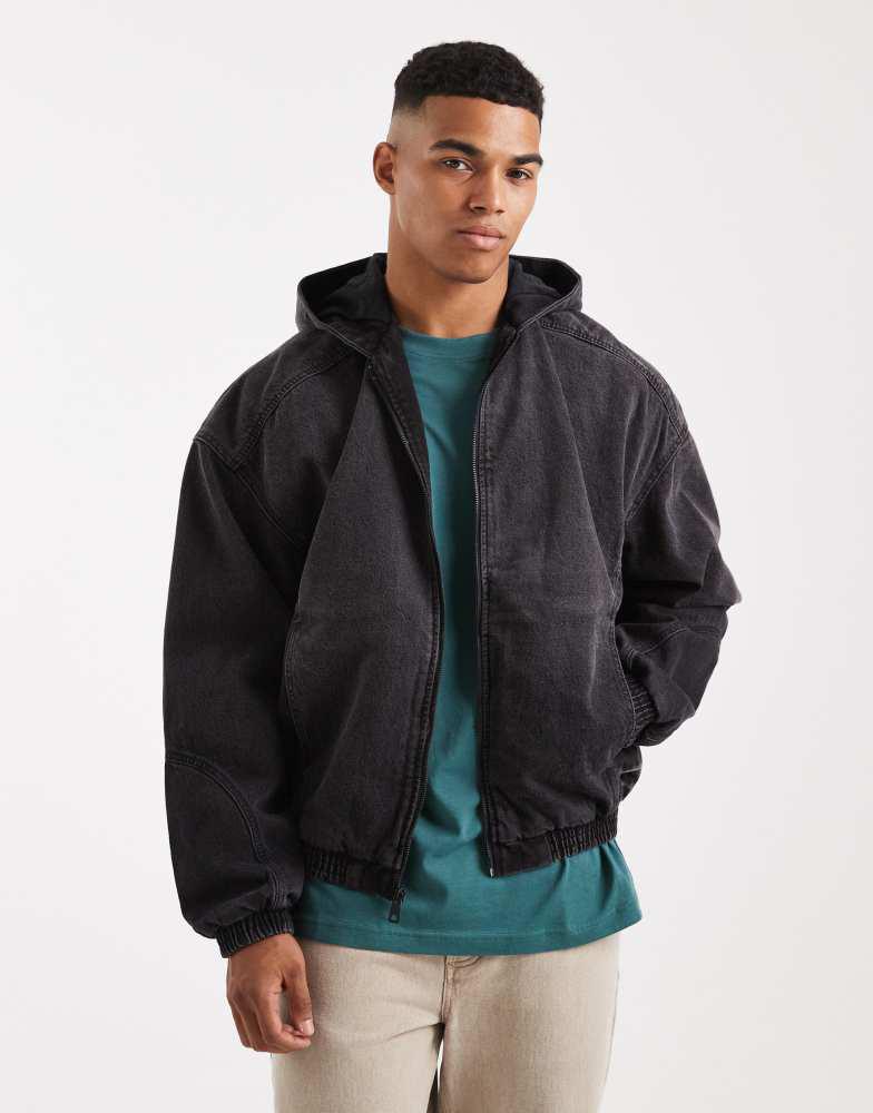 HOLLISTER アウター HOLLISTER FAUX FUR LINED ALL WEATHER BOMBER JACKET BLACK WOMENS