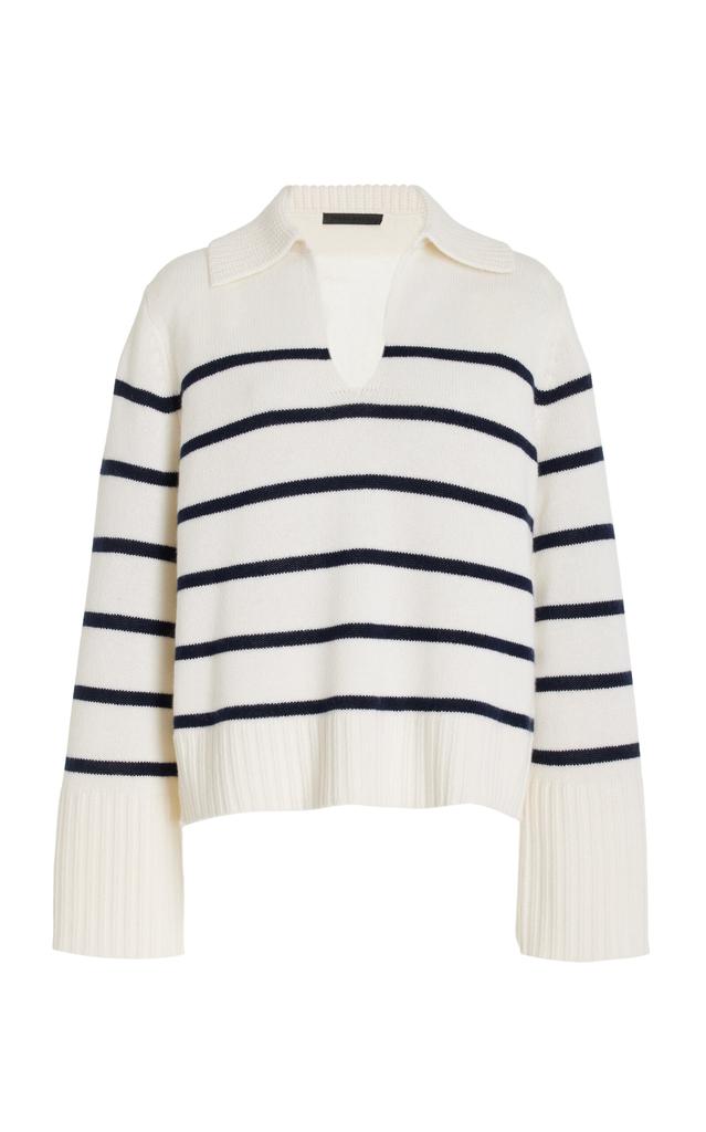 Jenni Kayne Jenni Kayne - Frances Cashmere Polo Sweater - White - M - Moda Operandi