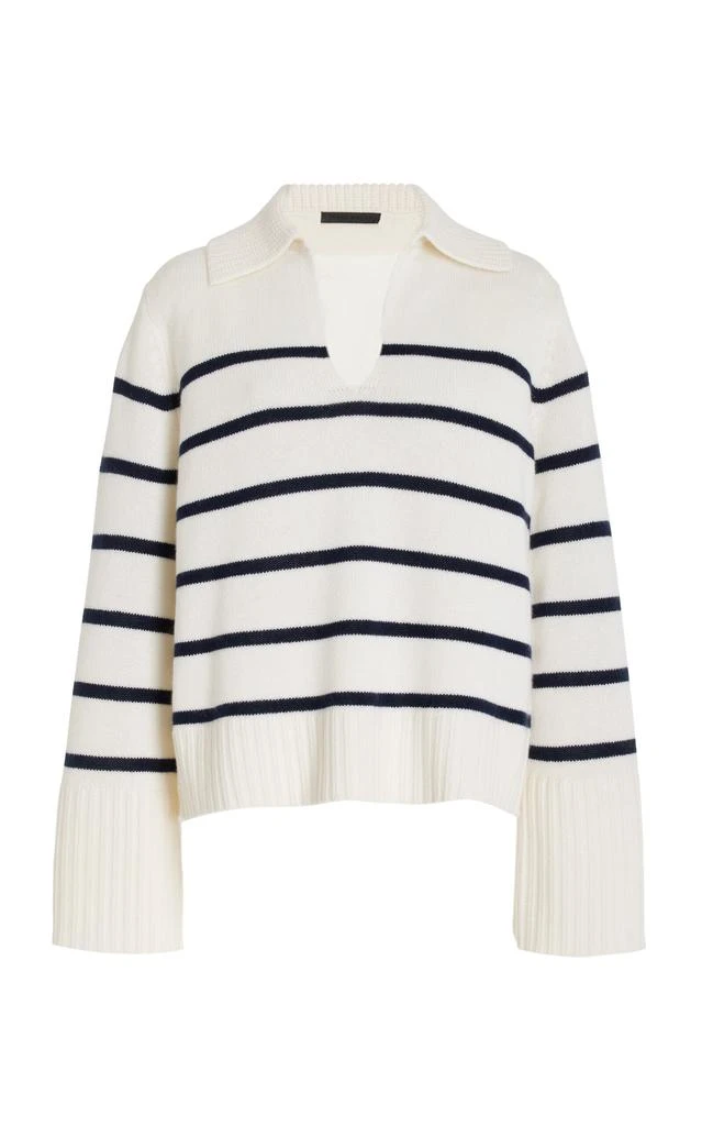 Jenni Kayne Jenni Kayne - Frances Cashmere Polo Sweater - White - L - Moda Operandi 1