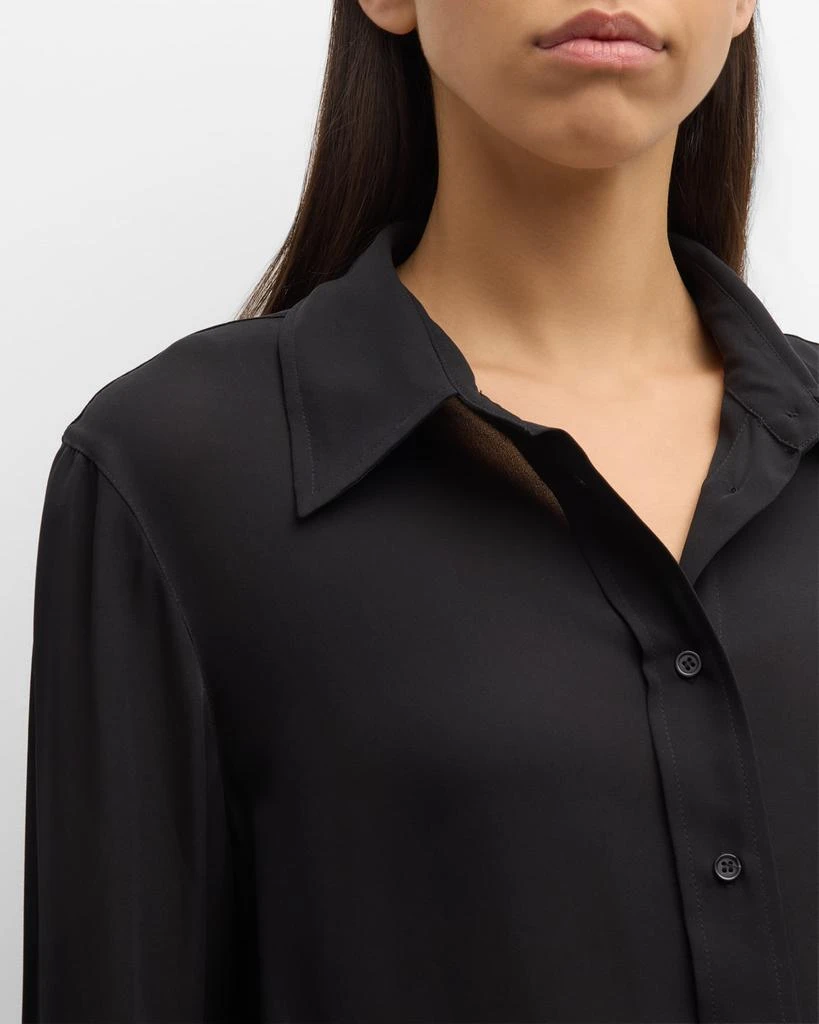 ARGENT Button-Down Double Georgette Blouse 7