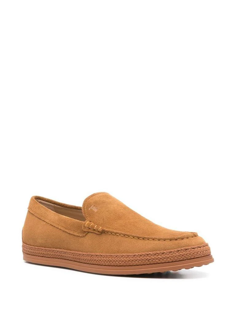 Tod'S Tod'S Cord Weaving Slip-On Suede Loafers Shoes 2