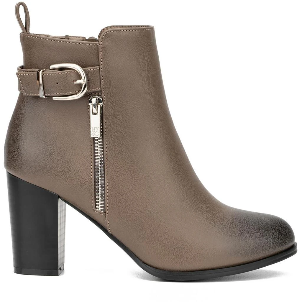 New York & Company Angie Womens Faux Leather Ankle Boots 4