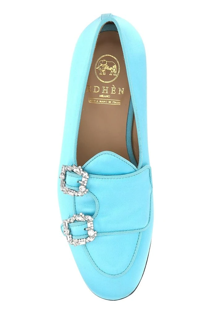 Edhen Milano Light-blue satin Brera loafers 3