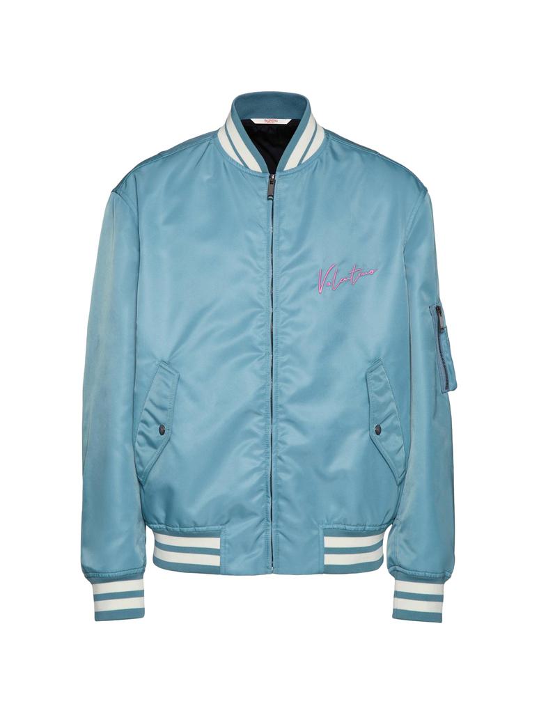 ジャケット・アウター VALENTINO Bomber Jacket with VLogo Print Shop NYLON BOMBER JACKET WITH VALENTINO EMBROIDERY AND VLOGO