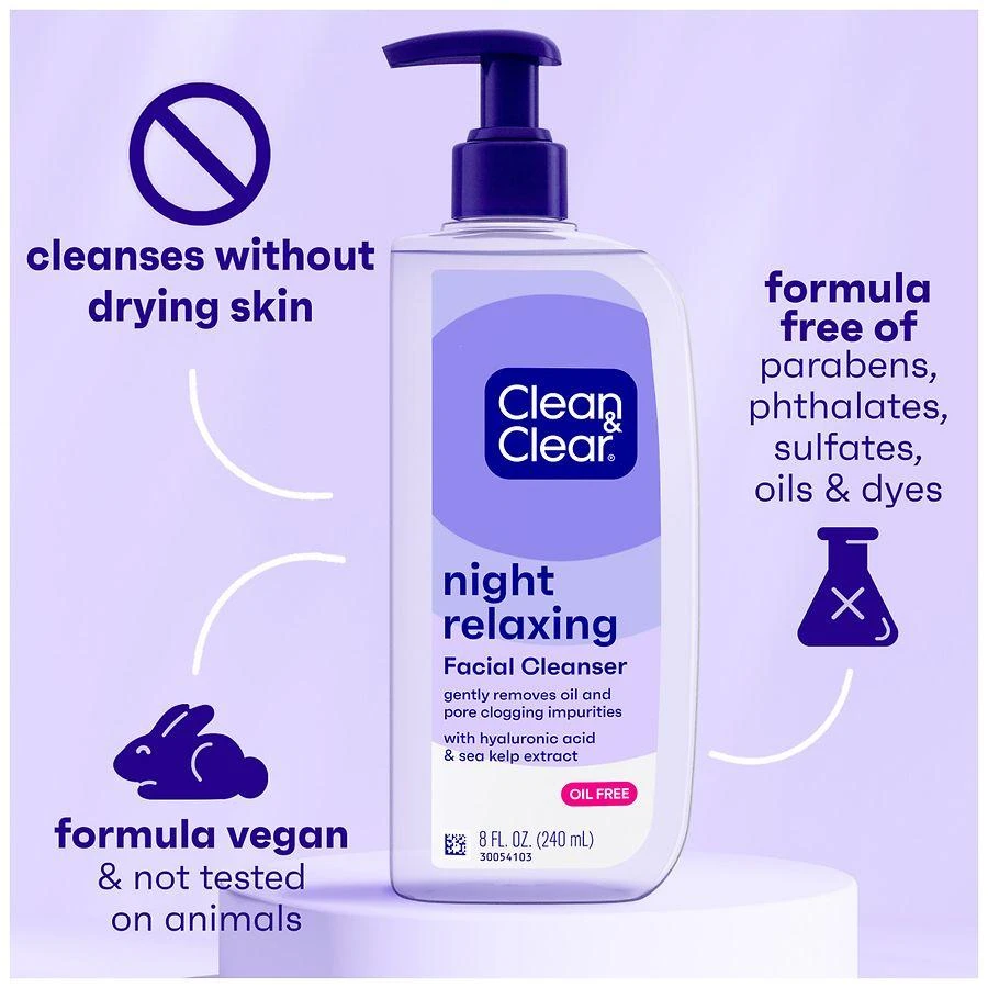 Clean & Clear Night Relaxing Oil-Free Deep Cleaning Face Wash 4