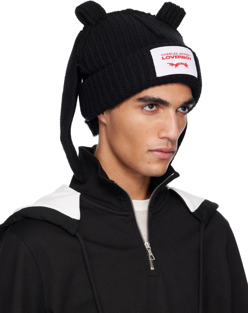 Shop Black Chunky Rabbit Beanie on Sale at BeyondStyle – Get 10