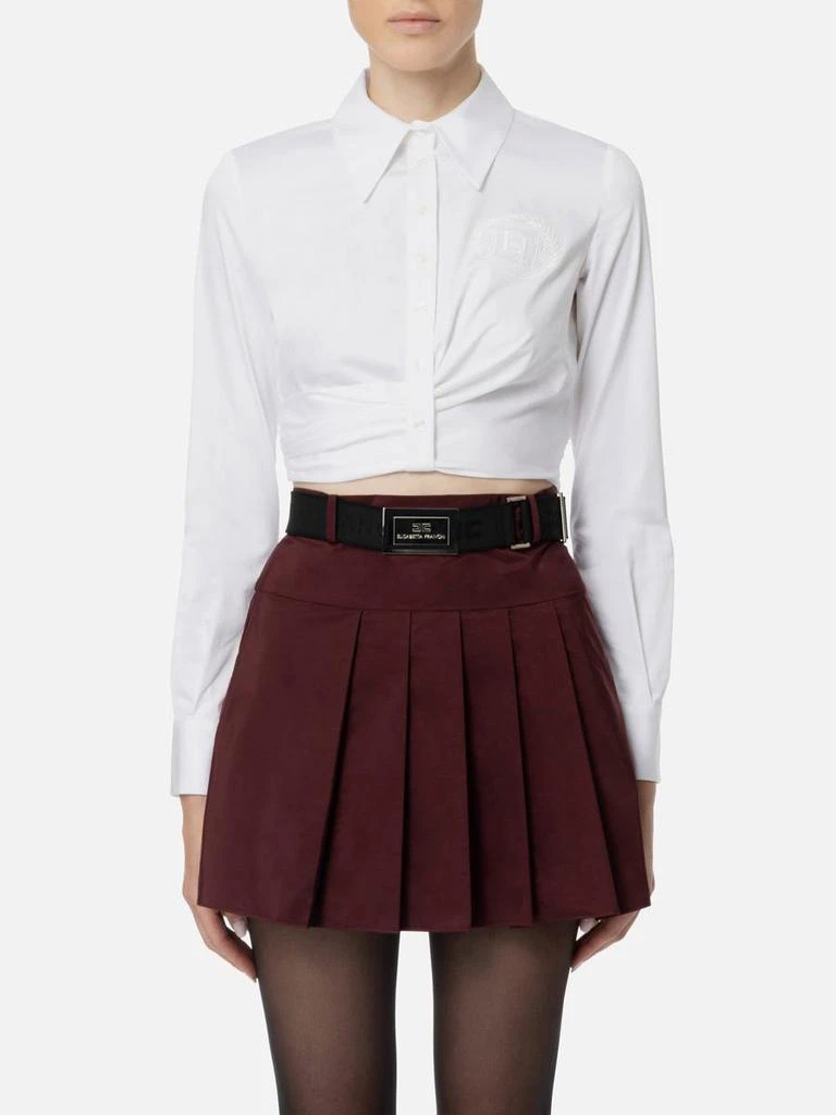 ELISABETTA FRANCHI Elisabetta Franchi Cropped Poplin Shirt 1