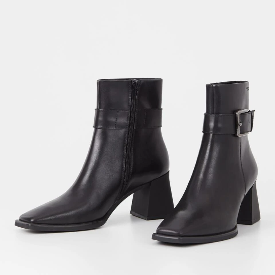 Vagabond VAGABOND WOMEN'S HEDDA BUCKLE LEATHER HEELED BOOTS 3