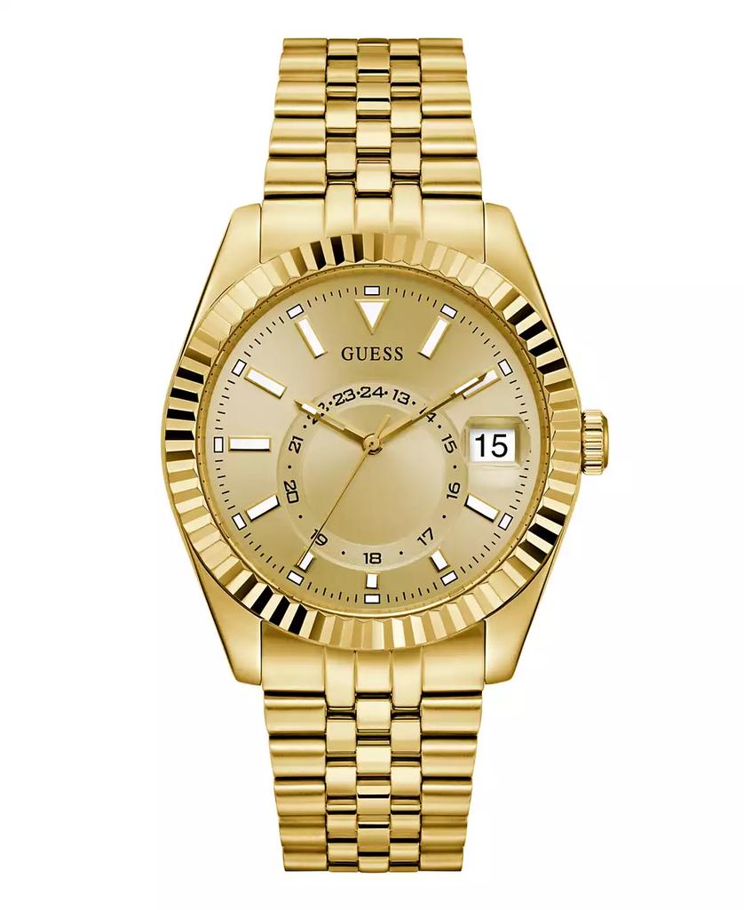GUESS Men's Gold Tone Multi-function Date Watch, 42mm