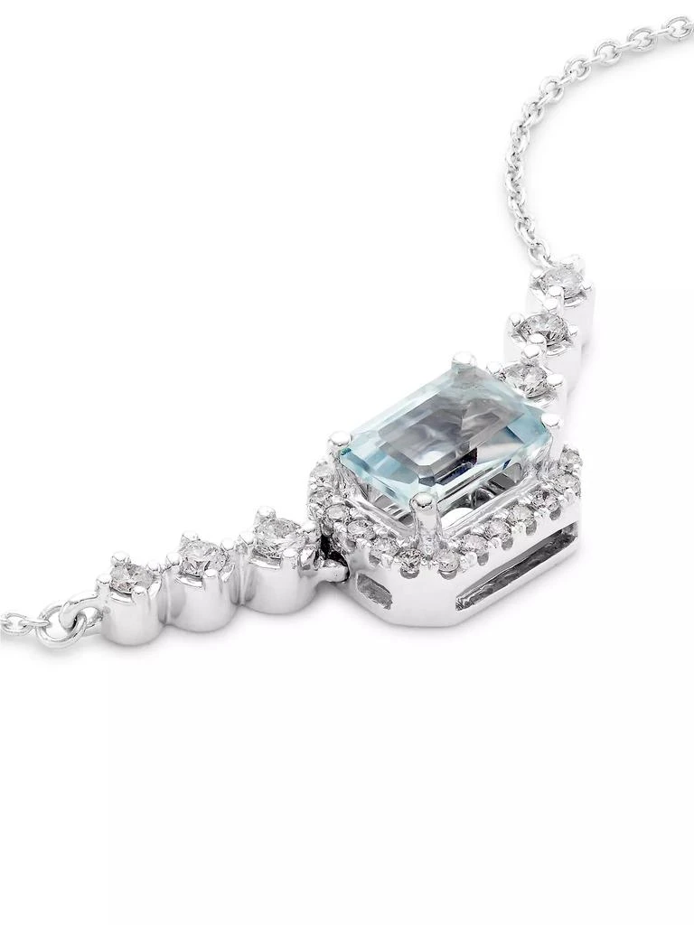 Saks Fifth Avenue Collection 14K White Gold, Aquamarine
0.25 TCW Diamond Pendant Necklace 4