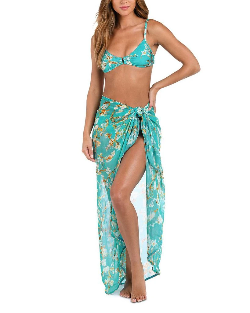 L'Agence Maribel Cherry Sheer Pareo Swim Cover-Up 2