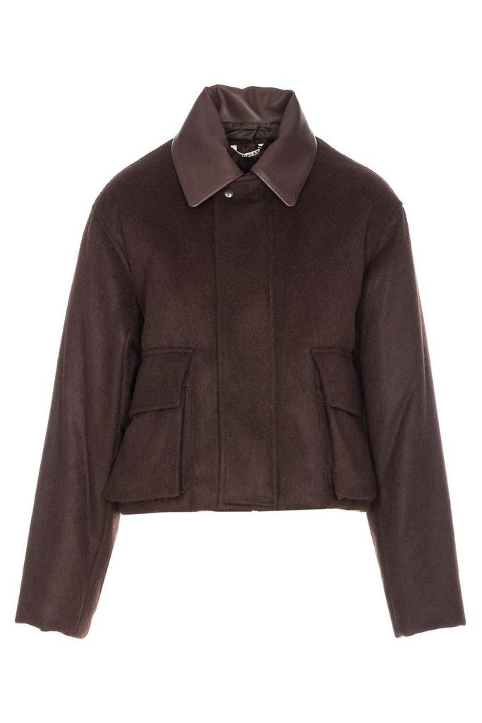Navy Sponge Wool Melton Short Jacket – On Sale Now with Up to 71