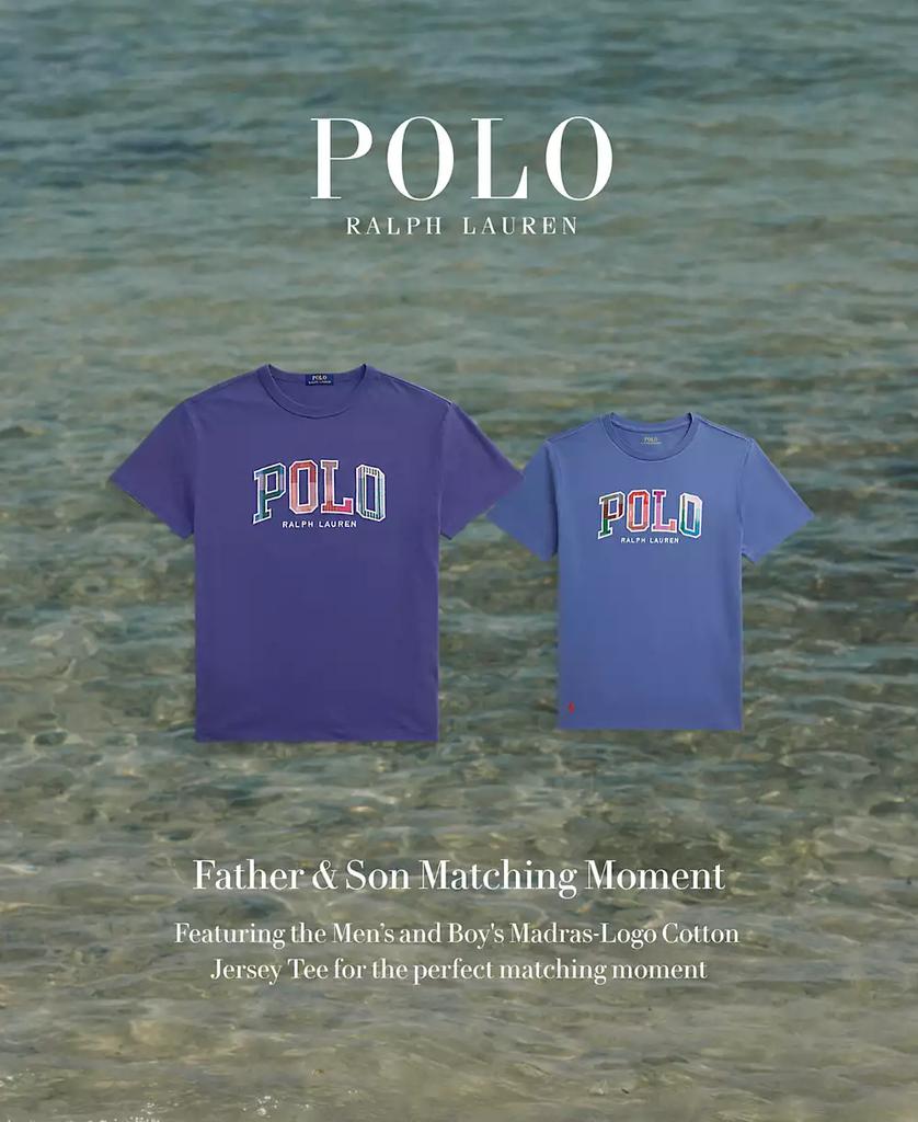 Ralph Lauren Men's Classic-Fit Madras-Logo Jersey T-Shirt
