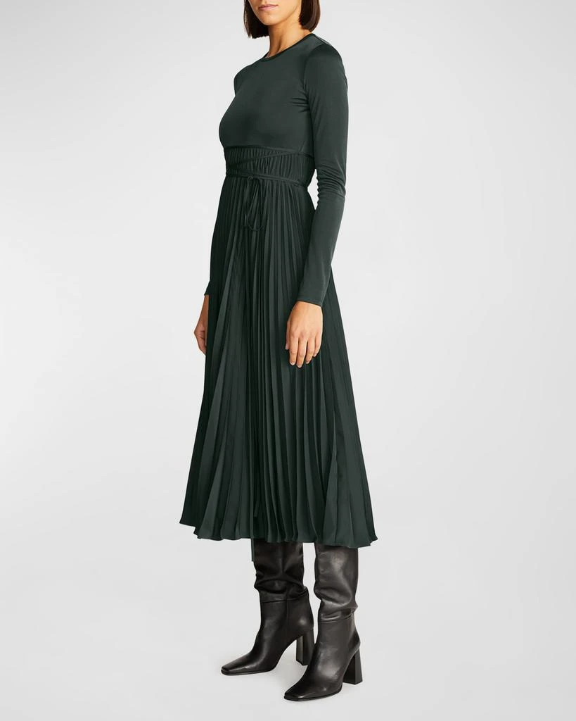 long brown halter dress Mist | Brown Plunge-Neck Maxi Dress With Knot-Detail And Open-Back main image 1