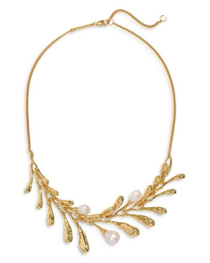 Alexis Bittar Perla 14K Gold Plate & Cultured Freshwater Pearl Statement Necklace, 16"-18" 1