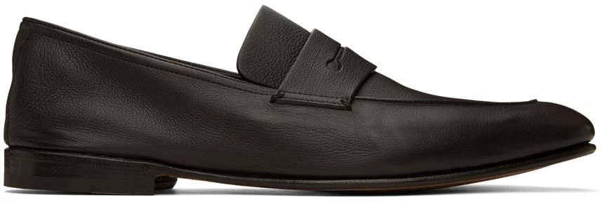 Zegna Brown Soft Calf 'L'asola' Loafers 1