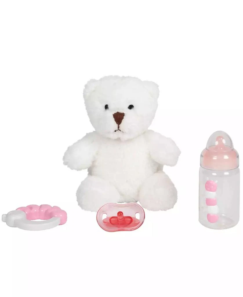 JC TOYS La Newborn 15" Real Girl Baby Doll with Teddy Bear Set, 9 Pieces 2