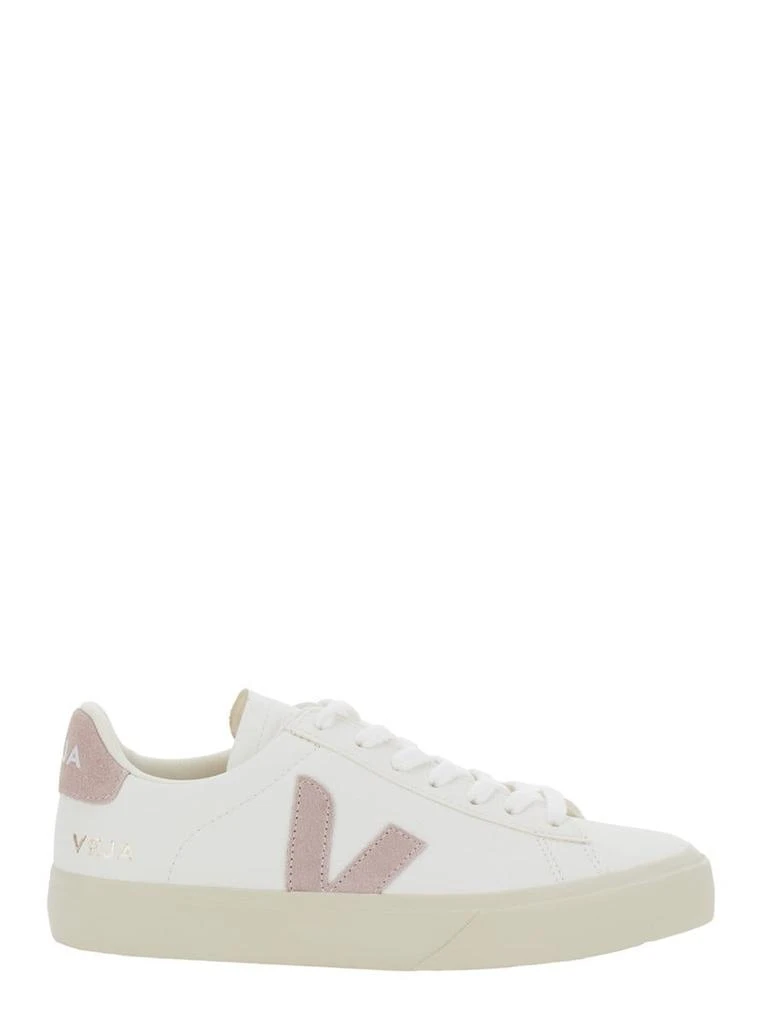 Veja 'Campo' White Low Top Sneakers With Logo Detail On The Side And Logo Lettering On The Heel In Leather Unisex 1