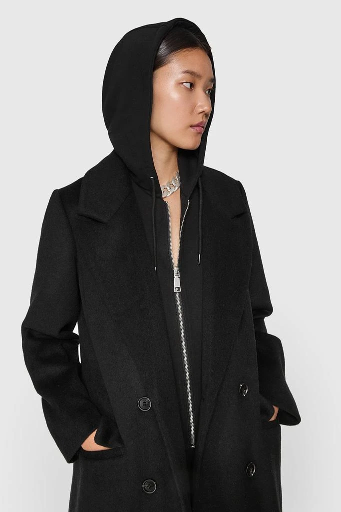 Rebecca Minkoff Double Breasted Coat With Hoodie Bib 2