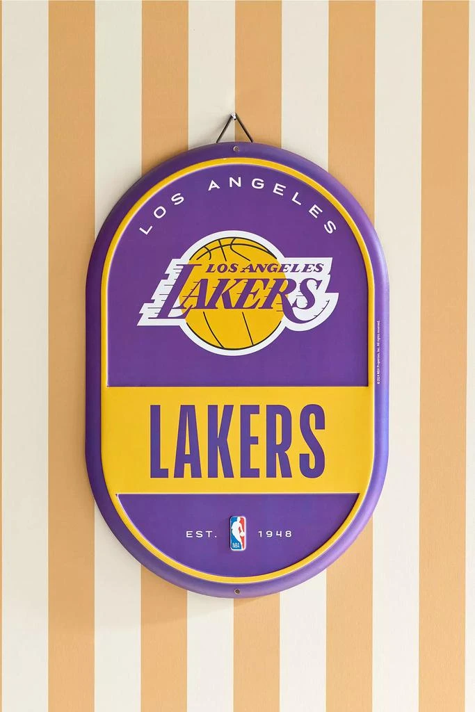 Urban Outfitters NBA Los Angeles Lakers Tin Pill Wall Sign