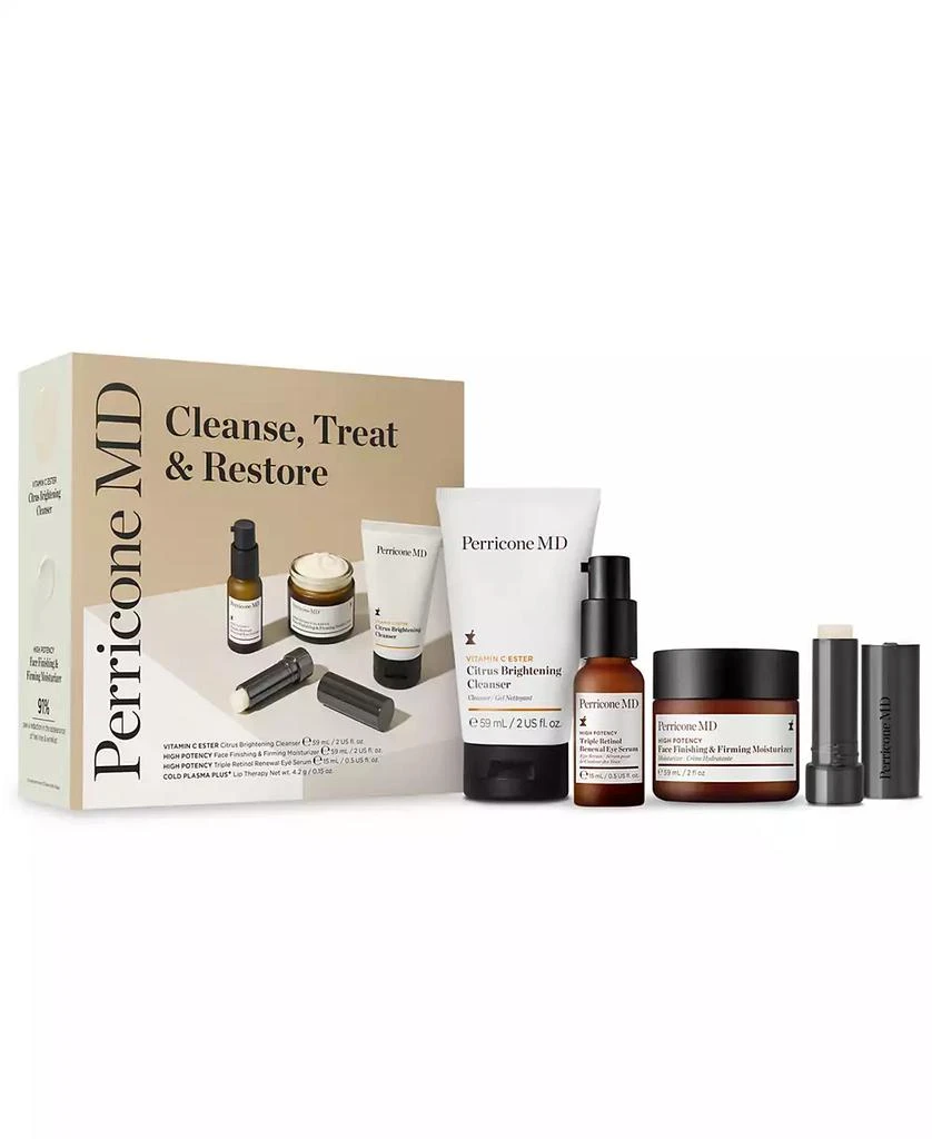Perricone MD 4-Pc. Cleanse, Treat and Restore Skincare Set, Created for Macy
s