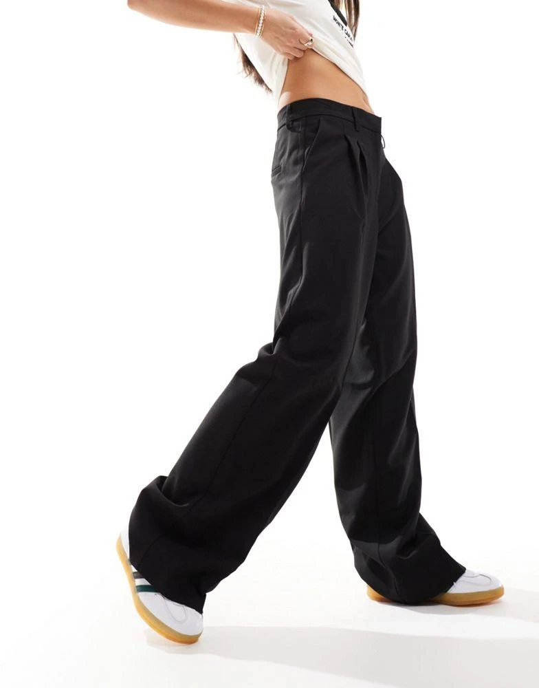 VERO MODA Vero Moda wide leg dad trousers in black 5