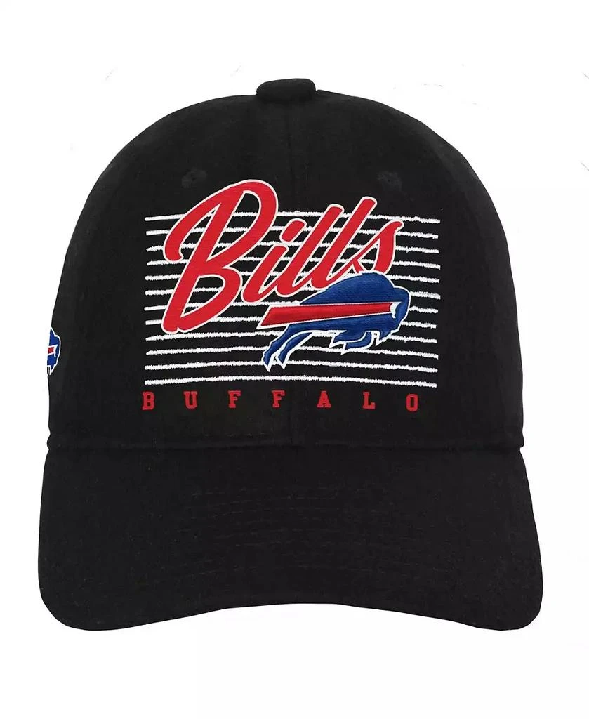 Outerstuff Big Boys and Girls Black Buffalo Bills Retro Wooly Adjustable Hat 2