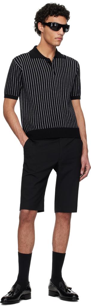 トップス ERNEST W. BAKER PIN STRIPE POLO ERNEST W. BAKER Ernest Double Baker SS25 PIN STRIPE POLO