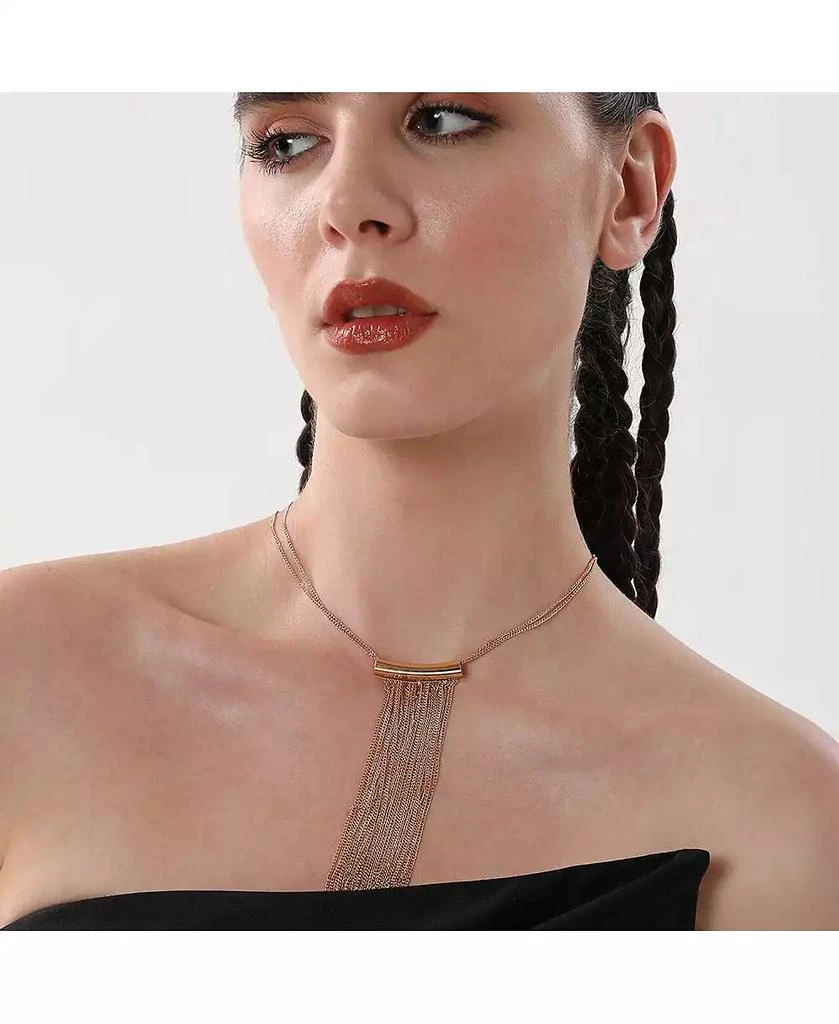 SOHI Women
s The Hanging Chain Bar Lariat Necklace 3