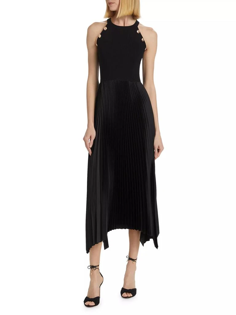 Tahari Eliana Halter Mixed Media Sweater Midi-Dress 3