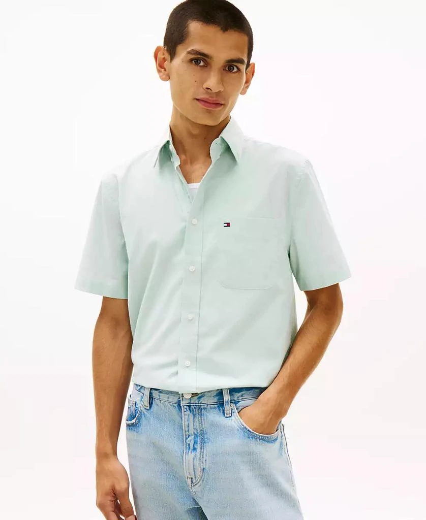 Tommy Hilfiger Men's Heritage Short-Sleeve Pocket Oxford Shirt