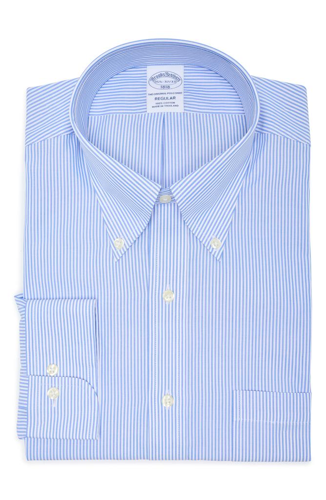 Brooks Brothers Solid Non-Iron Regular Fit Dress Shirt