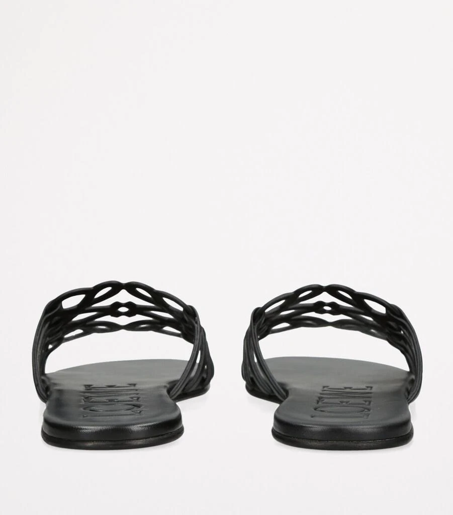 Loewe Leather Petal Anagram Slides 2