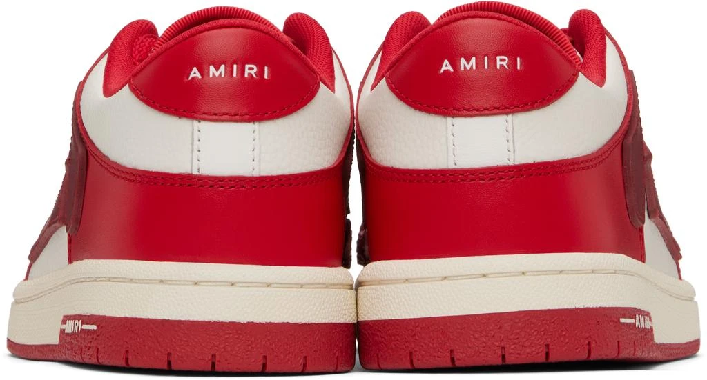 AMIRI White & Red Skel-Top Low Sneakers 2