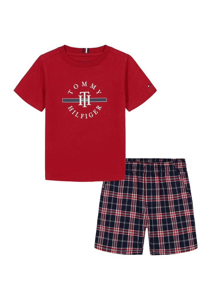 Tommy Hilfiger Toddler Boys Graphic T-Shirt and Printed Shorts Set