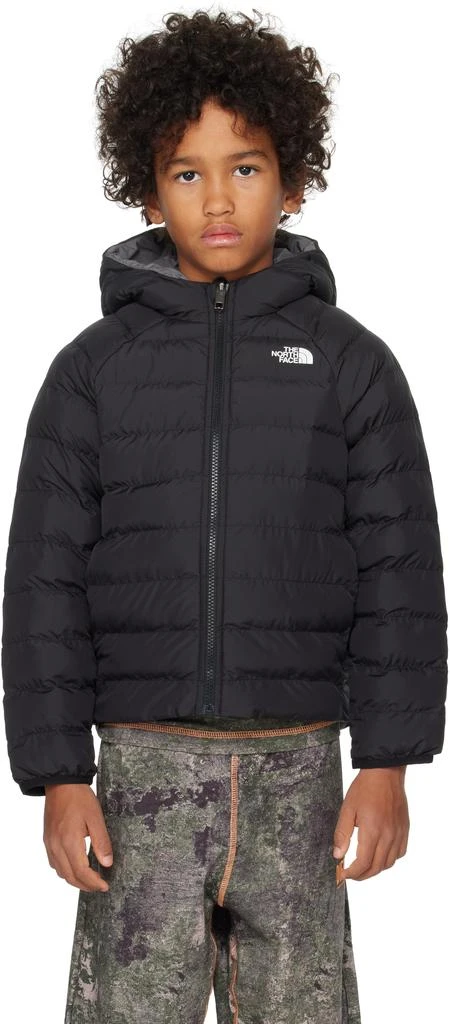 The North Face Little Kids Black 
Gray Perrito Hooded Reversible Jacket