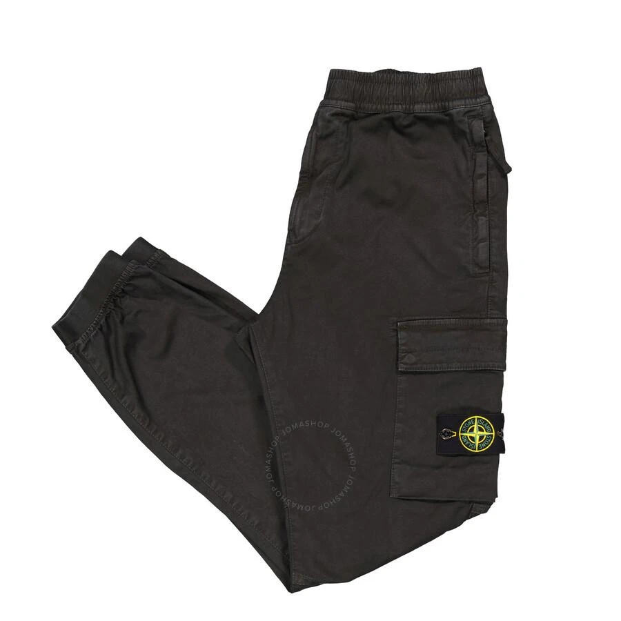 Stone Island Men's Black Tapered-Leg Cargo Trousers 3