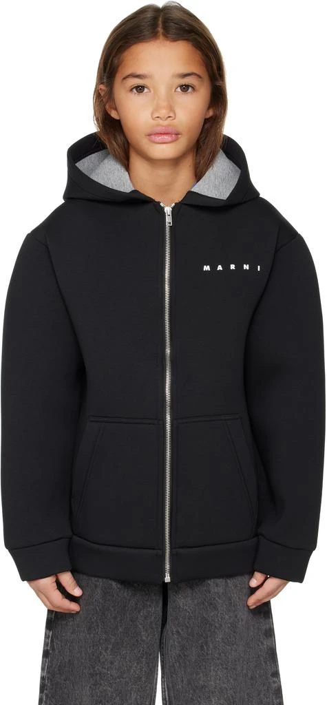 Marni Kids Black Zip Hoodie