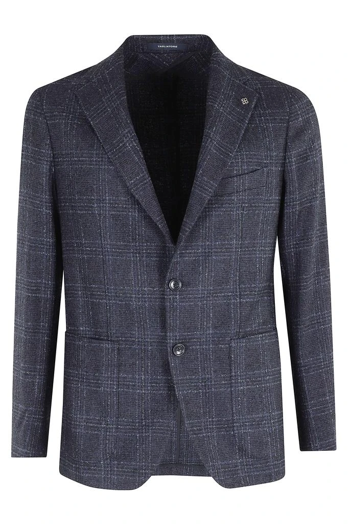 TAGLIATORE Peaked Lapel Wool Blend Blazer