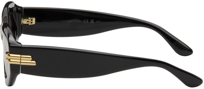 Bottega Veneta Black Mitre Oval Sunglasses 3