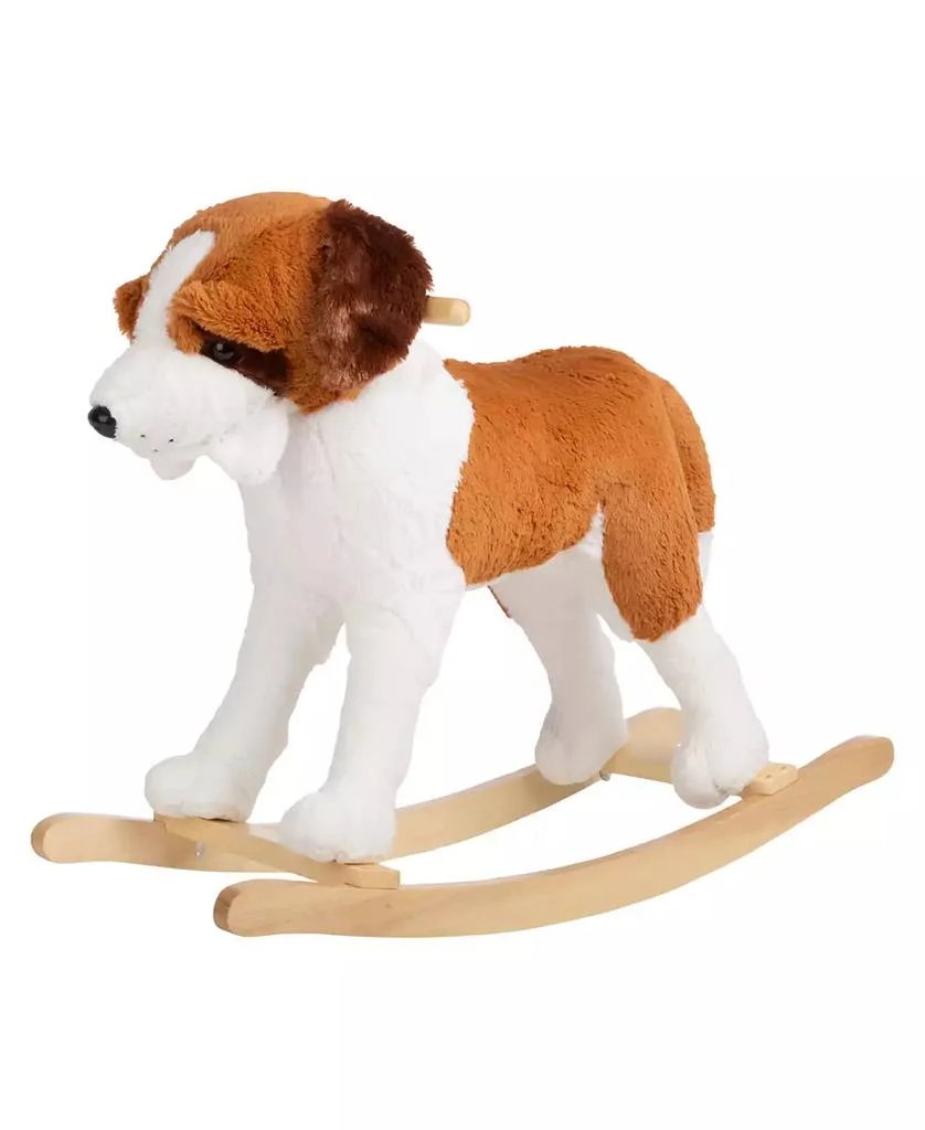 Trademark Global Happy Trails Plush Dog Rocking Horse 1