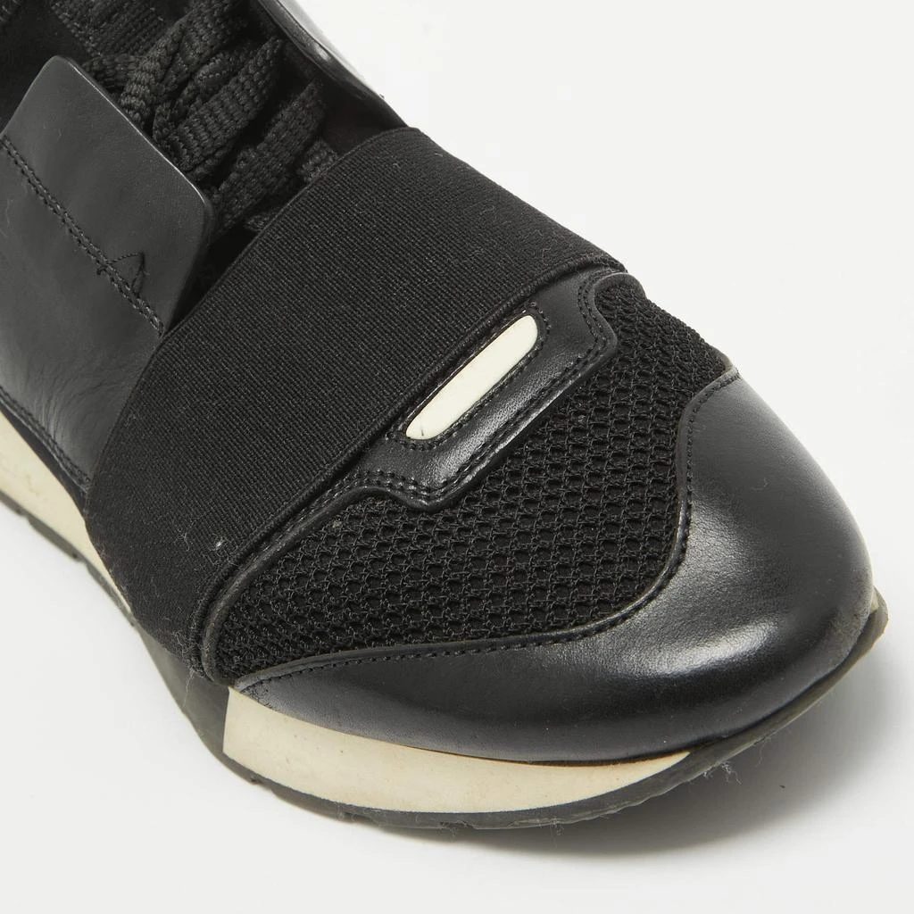 Balenciaga Balenciaga Black Leather and Mesh Race Runner Sneakers Size 38 7