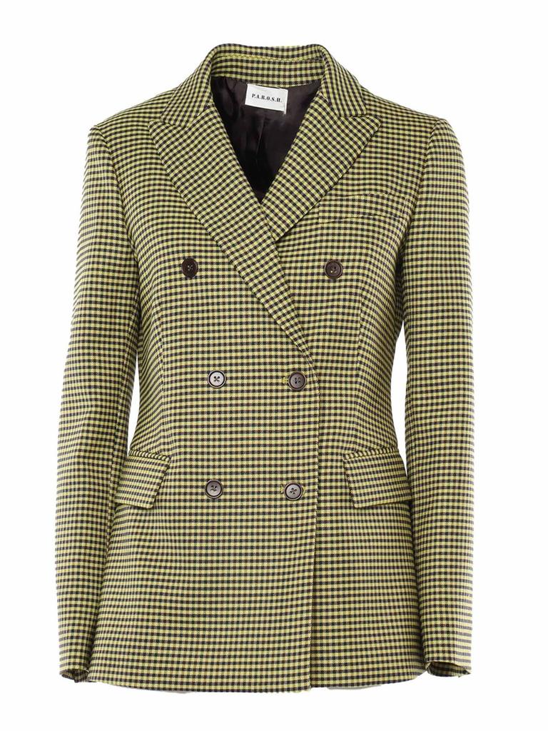 P.A.R.O.S.H. P.A.R.O.S.H. Double Breasted Houndstooth Blazer