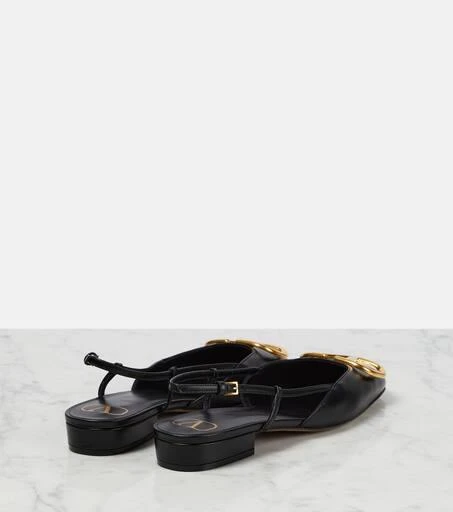 Valentino VLogo leather slingback flats 3