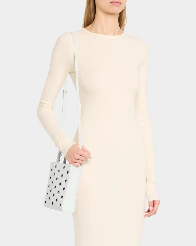 VERONICA BEARD Small Grommet Leather Shopper Crossbody Bag 2