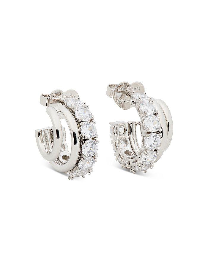 Kate Spade Hint of Shimmer Stacked Huggies Earrings