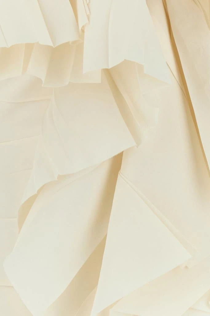 Alexander McQueen Ivory wover paper blend blouse 5