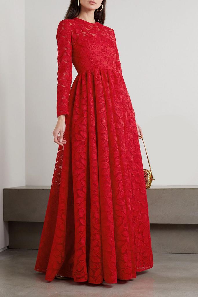 Emilia Wickstead Annette tulle and corded lace gown