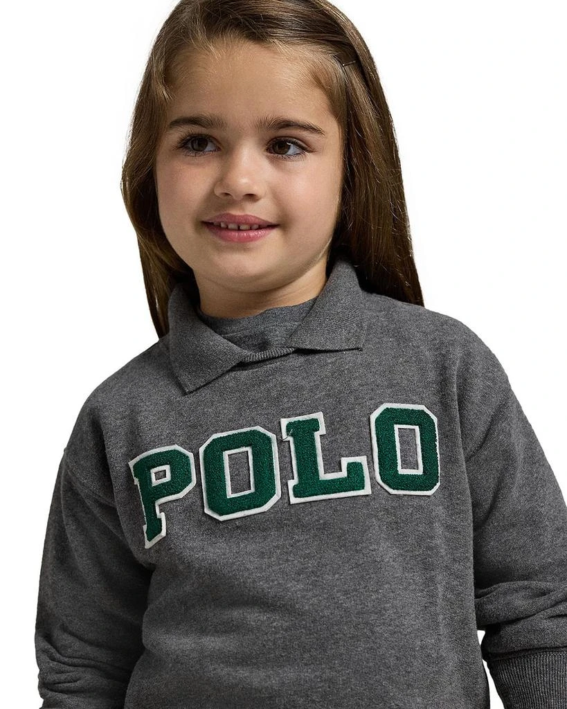 Ralph Lauren Girls' Logo Fleece Polo Sweatshirt - Big Kid, Little Kid 7